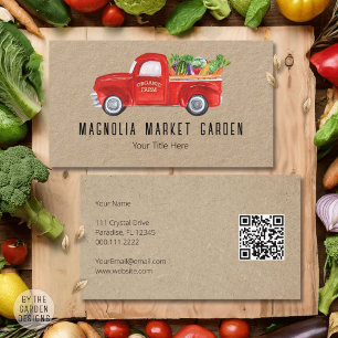 Organic Farm Truck Veggies Chicken Farmers Market Business Card