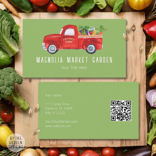 Organic Farm Truck Veggies Chicken Farmers Market Business Card