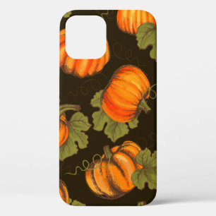 Organic farm vegetables seamless pattern with oran iPhone 12 case