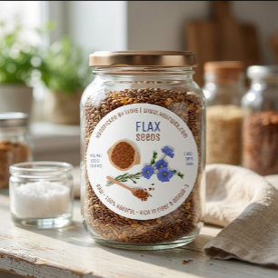 Organic Flax Seeds Product Packaging Classic Round Sticker