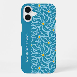 Organic floral personal motto iPhone 16 plus case