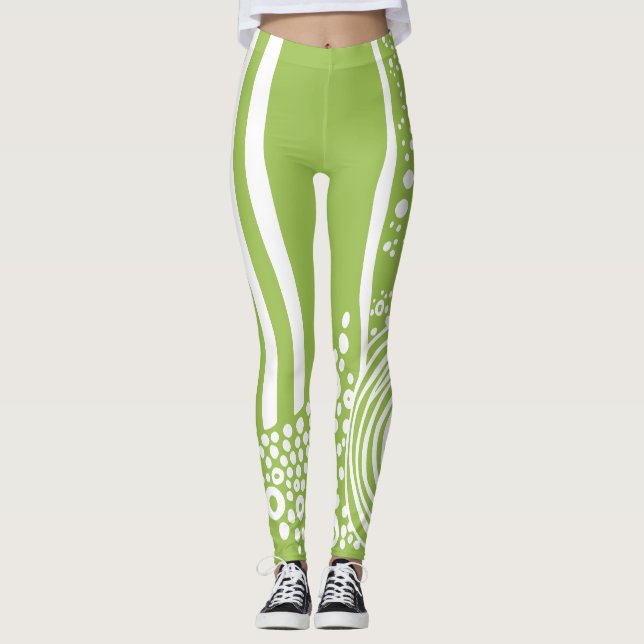 organic flow modern rustic leggings (Front)