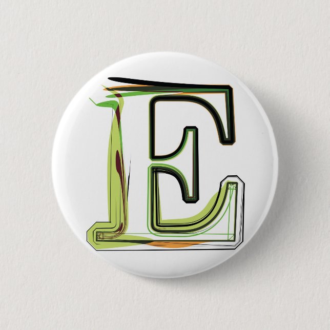 Organic Font illustration 6 Cm Round Badge (Front)