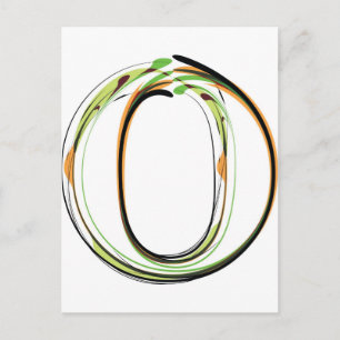 Organic Font illustration Postcard