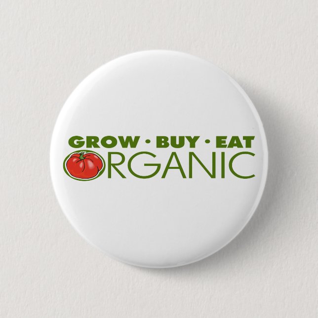 Organic Food 6 Cm Round Badge (Front)