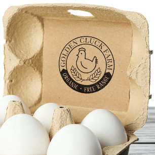 Organic Free-Range Egg Buisness Rubber Stamp
