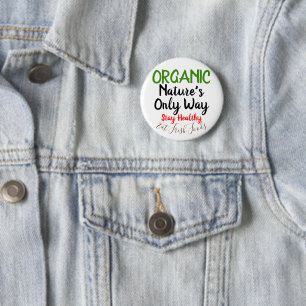 Organic Fresh Foods Round Button Pins