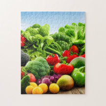 Organic Fruit and Vegetables Jigsaw Puzzle