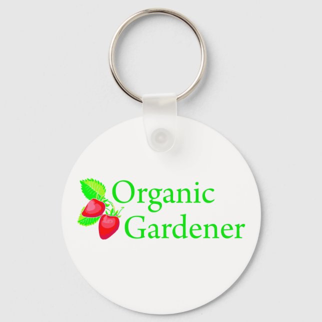 Organic Gardener - Strawberries Key Ring (Front)
