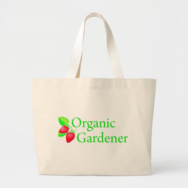 Organic Gardener - Strawberries Large Tote Bag (Front)