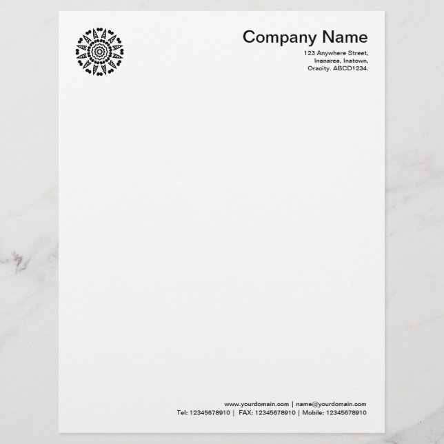 Organic Geometry 08 Letterhead Design (Front)
