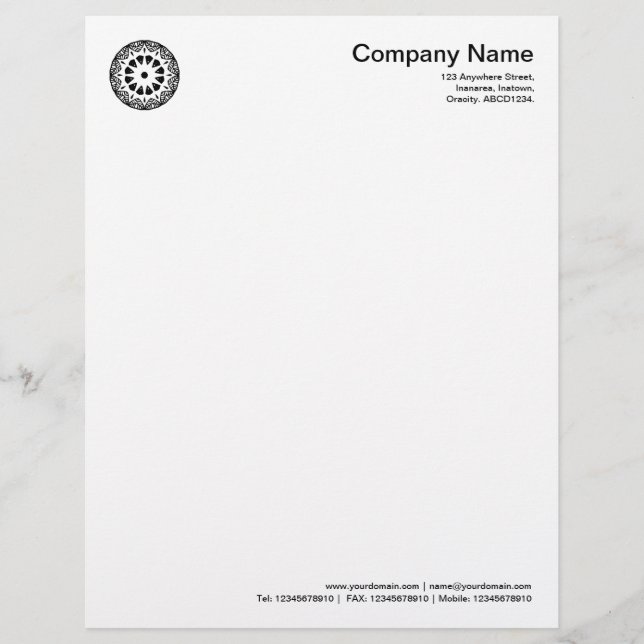 Organic Geometry 09 Customised Letterhead (Front)