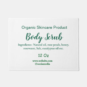 Organic green nature body scrub butter add name in doormat