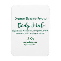 Organic green nature body scrub butter add name in