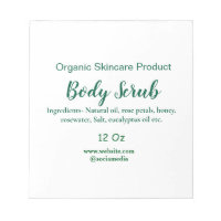 Organic green nature body scrub butter add name in