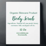 Organic green nature body scrub butter add name in plaque<br><div class="desc">design</div>