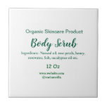 Organic green nature body scrub butter add name in tile<br><div class="desc">design</div>