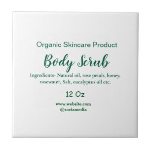 Organic green nature body scrub butter add name in tile