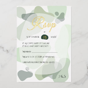 Organic Greenery Geometric Abstract Wedding