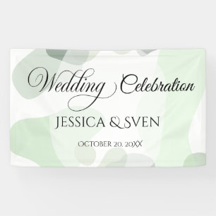 Organic Greenery Geometric Abstract Wedding Banner