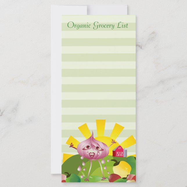 Organic Grocery List (Front)
