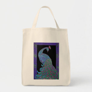 Organic Grocery Tote -Proud Peacock Bag