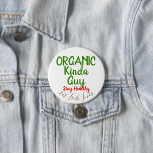 Organic Guy Fresh Foods Round Button Pins