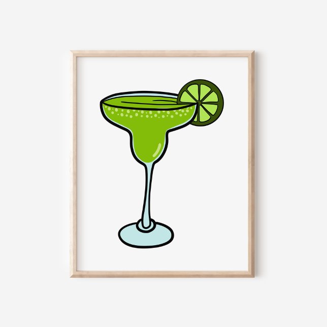 Organic Hand-Drawn Margarita Art Poster (Creator Uploaded)