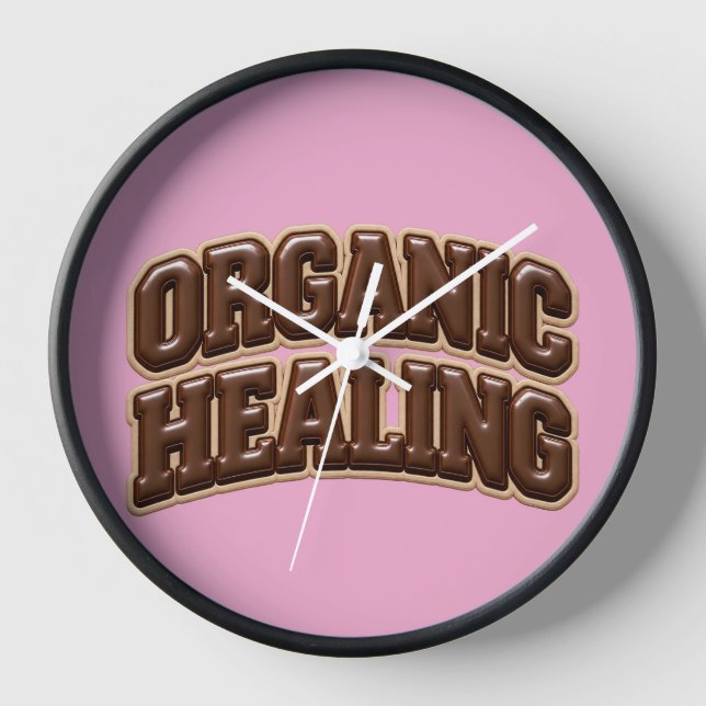 Organic Healing Varsity Puffy 3D Wall Clock (Front)