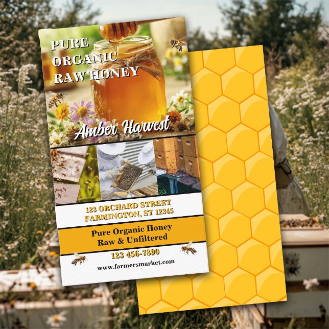 Organic Honey Farm Business Card (Creator Uploaded)