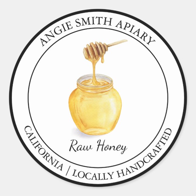 Organic Honey Modern label (Front)