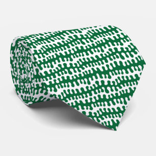 Organic Horizontal Stripes - Forest Green Tie