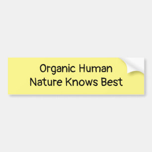 Organic Human  Bumper Sticker