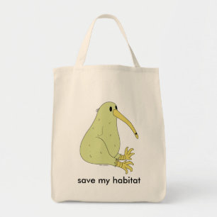 organic kiwi bird grocery bag