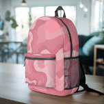 Organic Line Abstract Art - Rose and Mauve Printed Backpack<br><div class="desc">An organic abstract line art with pink and mauve colours. The modern design highlights a place for a name.</div>