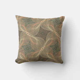Organic lines geometric shapes optical illusion se cushion