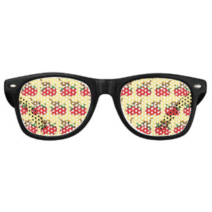 Organic Lover Sparrow Eating Red Tomato Retro Sunglasses