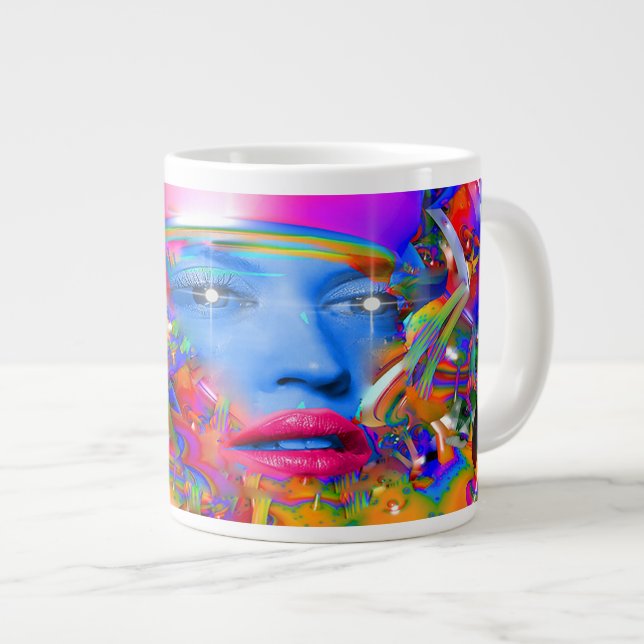 Organic Machine Large Coffee Mug (Front Right)