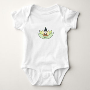 Organic meditating gnome baby bodysuit
