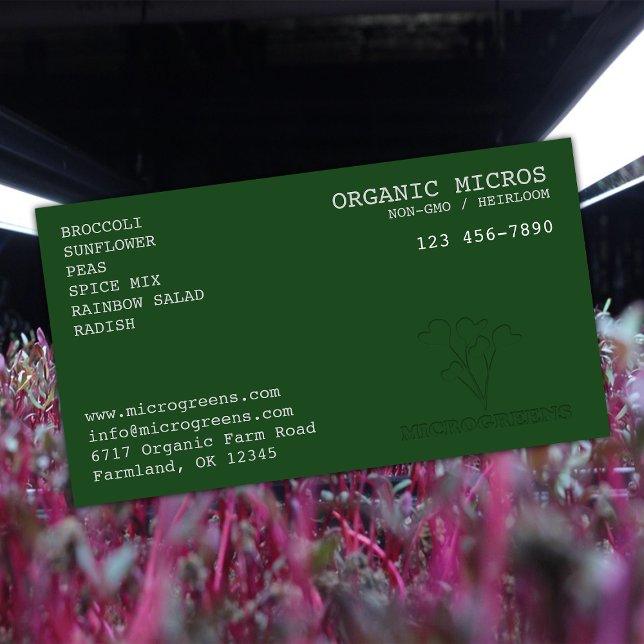 Organic Microgreens Business Card (Creator Uploaded)