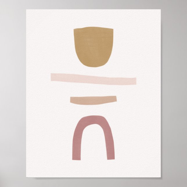 Organic Minimalist Abstract Collage Poster (Front)