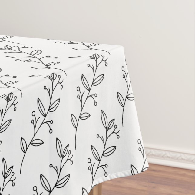 Organic minimalist natural wedding DESIGN EDITABLE Tablecloth (In Situ)
