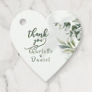 Organic Modern Botanical Wedding Invitation Favour Tags