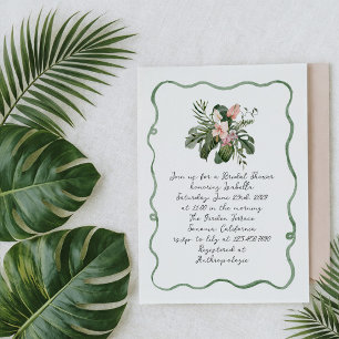 Organic Modern Tropical Bridal Shower Invitation