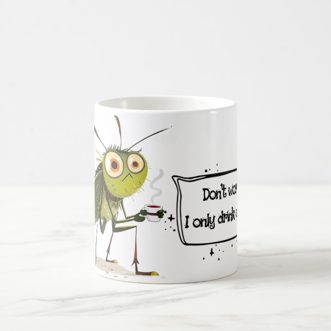 Organic Mosquito Cartoon – Funny Quote	 Coffee Mug (Center)