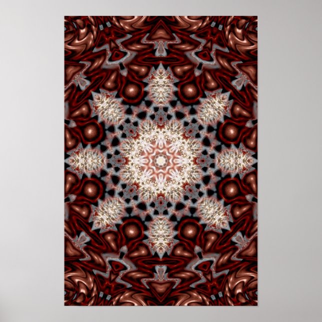 Organic Mushroom Snowflake Poster (Front)