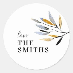 Organic Natural Christmas Holiday Round Sticker