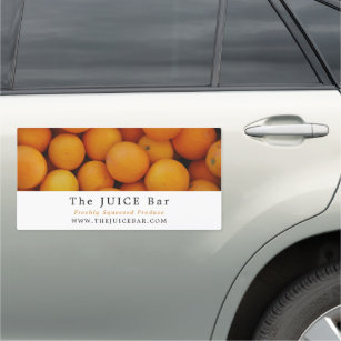 Organic Oranges, Juice Bar Car Magnet