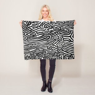 organic pattern abstract background texture nature fleece blanket
