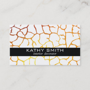 Organic Pattern II Modern, Gold Business Card